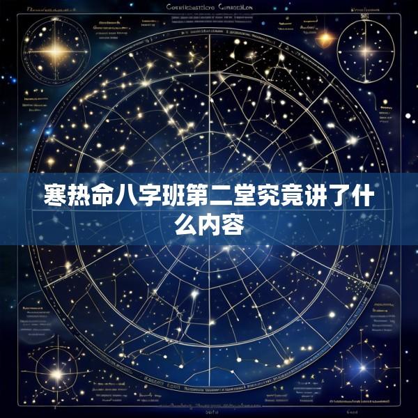寒热命八字班第二堂究竟讲了什么内容