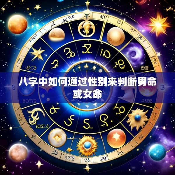 八字中如何通过性别来判断男命或女命