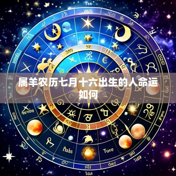 属羊农历七月十六出生的人命运如何