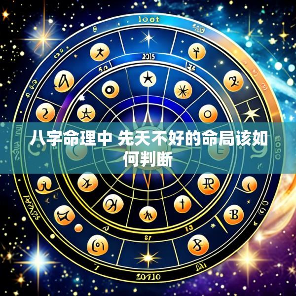八字命理中 先天不好的命局该如何判断