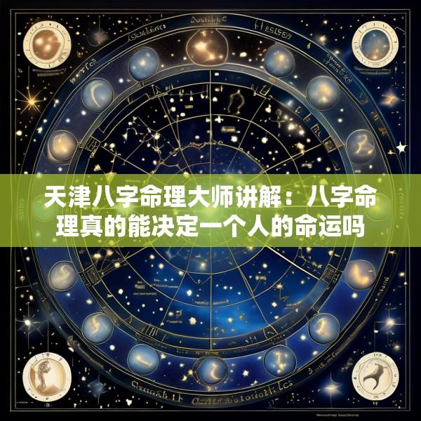 天津八字命理大师讲解：八字命理真的能决定一个人的命运吗