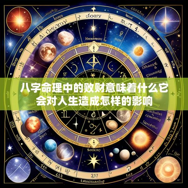 八字命理中的败财意味着什么它会对人生造成怎样的影响