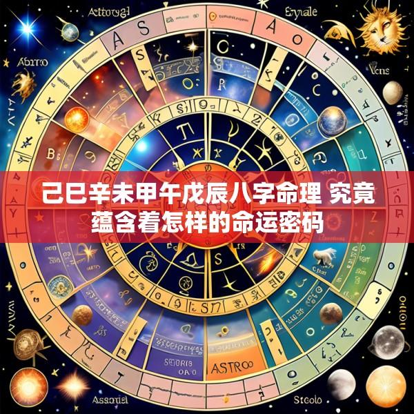 己巳辛未甲午戊辰八字命理 究竟蕴含着怎样的命运密码