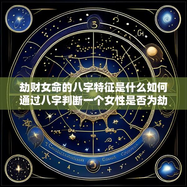 劫财女命的八字特征是什么如何通过八字判断一个女性是否为劫财女命