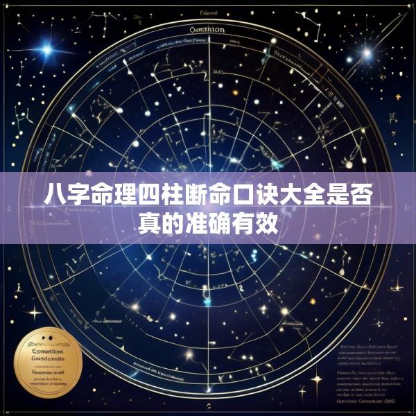 八字命理四柱断命口诀大全是否真的准确有效