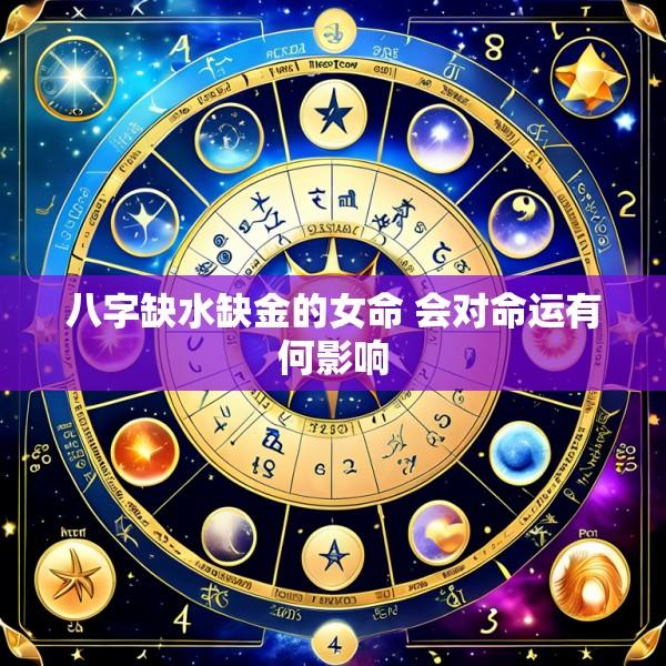 八字缺水缺金的女命 会对命运有何影响