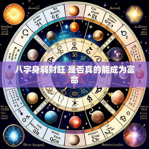 八字身弱财旺 是否真的能成为富命