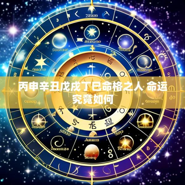 丙申辛丑戊戌丁巳命格之人 命运究竟如何