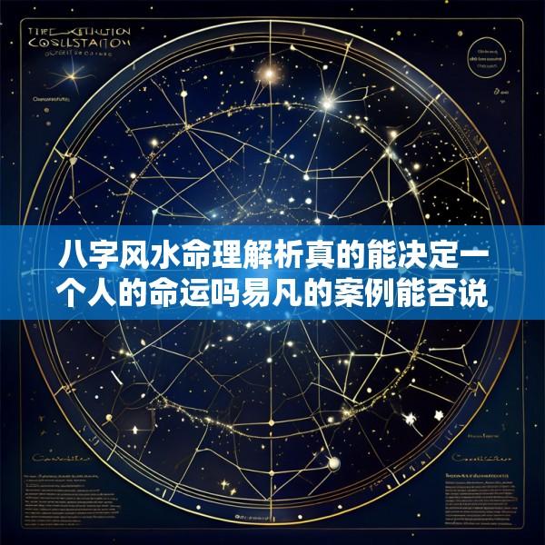 八字风水命理解析真的能决定一个人的命运吗易凡的案例能否说明这一观点