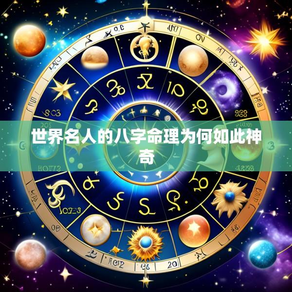 世界名人的八字命理为何如此神奇