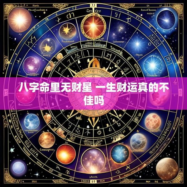 八字命里无财星 一生财运真的不佳吗