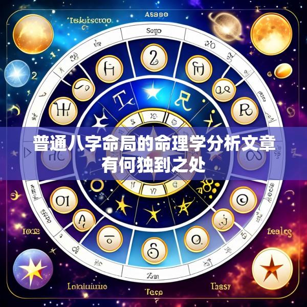 普通八字命局的命理学分析文章有何独到之处