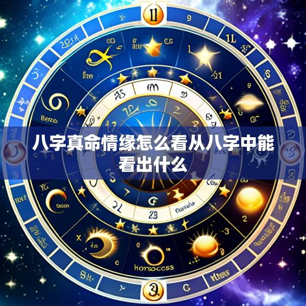 八字真命情缘怎么看从八字中能看出什么