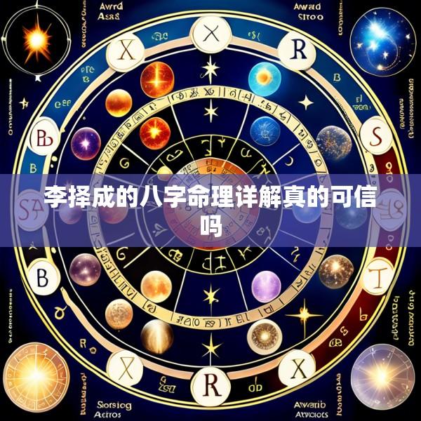 李择成的八字命理详解真的可信吗