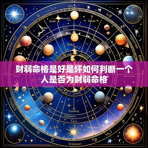 财弱命格是好是坏如何判断一个人是否为财弱命格