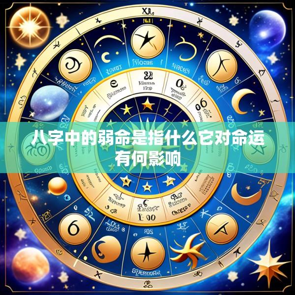 八字中的弱命是指什么它对命运有何影响