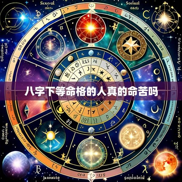 八字下等命格的人真的命苦吗