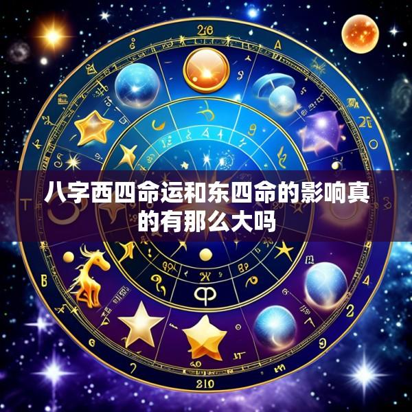 八字西四命运和东四命的影响真的有那么大吗