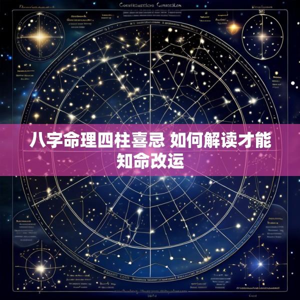 八字命理四柱喜忌 如何解读才能知命改运