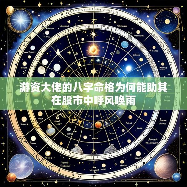 游资大佬的八字命格为何能助其在股市中呼风唤雨