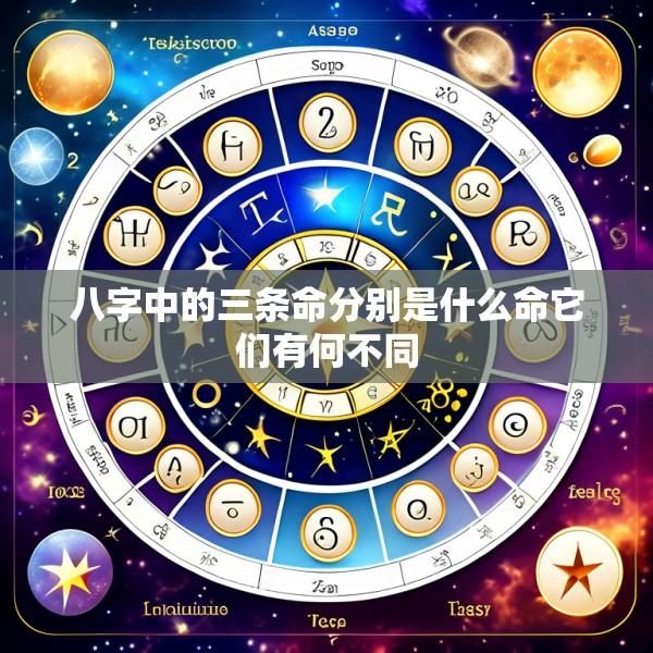 八字中的三条命分别是什么命它们有何不同