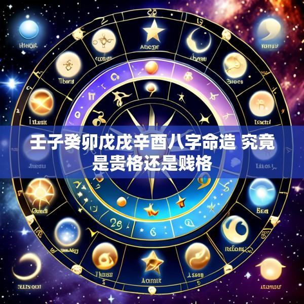 壬子癸卯戊戌辛酉八字命造 究竟是贵格还是贱格