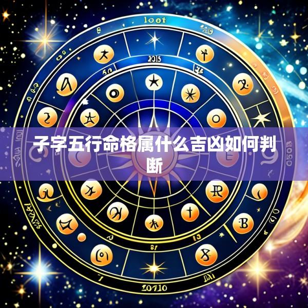 子字五行命格属什么吉凶如何判断