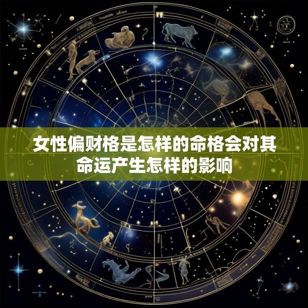 女性偏财格是怎样的命格会对其命运产生怎样的影响