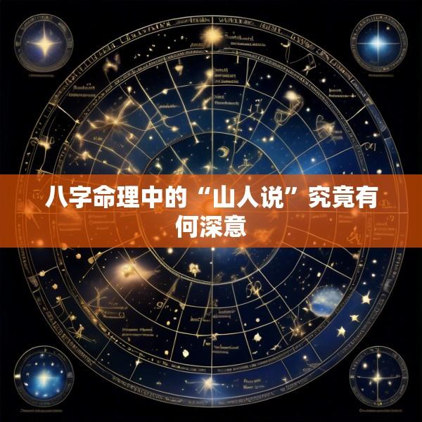 八字命理中的“山人说”究竟有何深意
