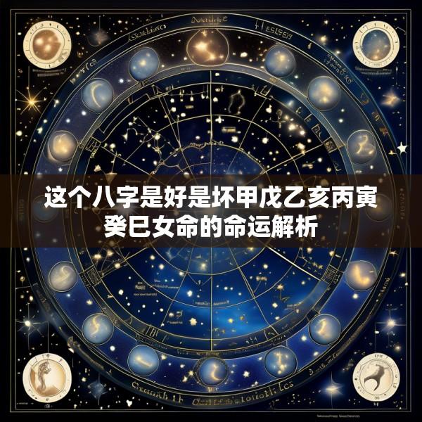 这个八字是好是坏甲戊乙亥丙寅癸巳女命的命运解析
