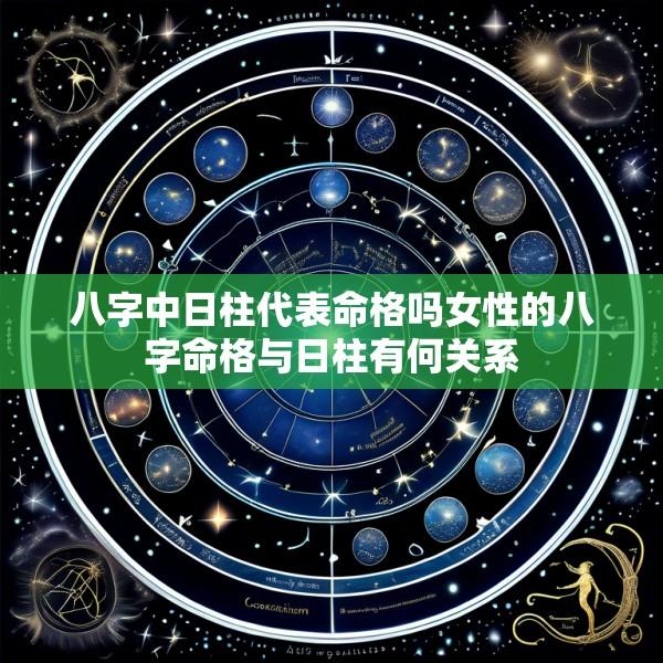 八字中日柱代表命格吗女性的八字命格与日柱有何关系