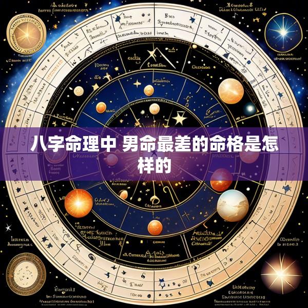 八字命理中 男命最差的命格是怎样的