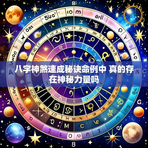八字神煞速成秘诀命例中 真的存在神秘力量吗