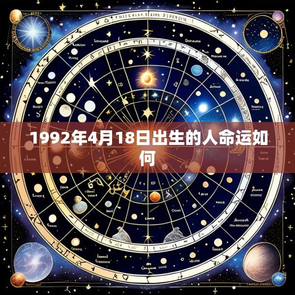 1992年4月18日出生的人命运如何