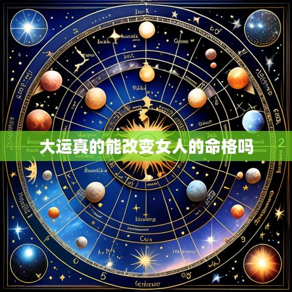 大运真的能改变女人的命格吗