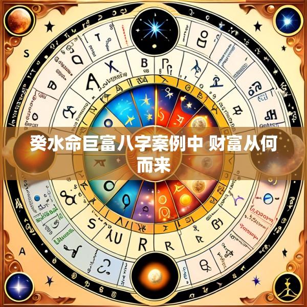 癸水命巨富八字案例中 财富从何而来