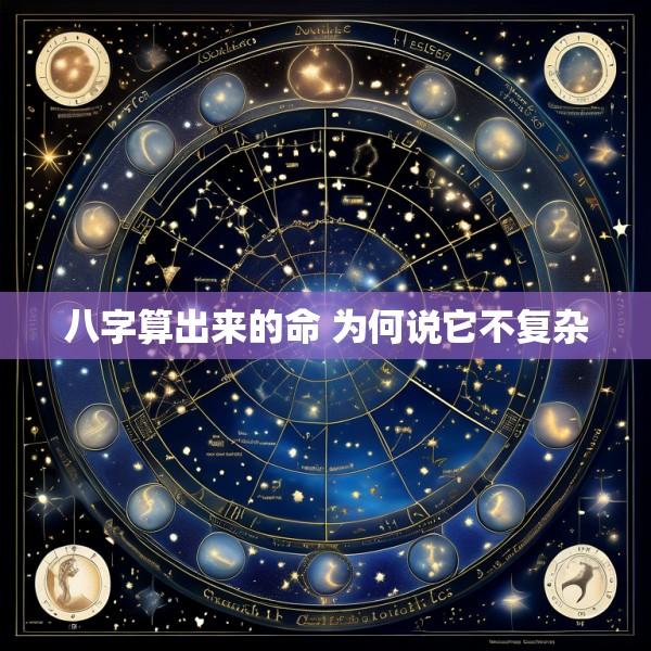八字算出来的命 为何说它不复杂