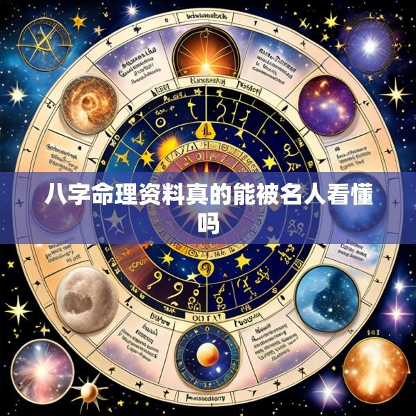 八字命理资料真的能被名人看懂吗