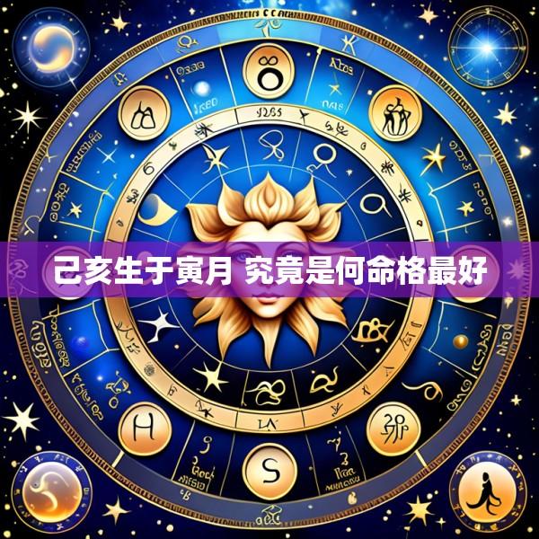 己亥生于寅月 究竟是何命格最好
