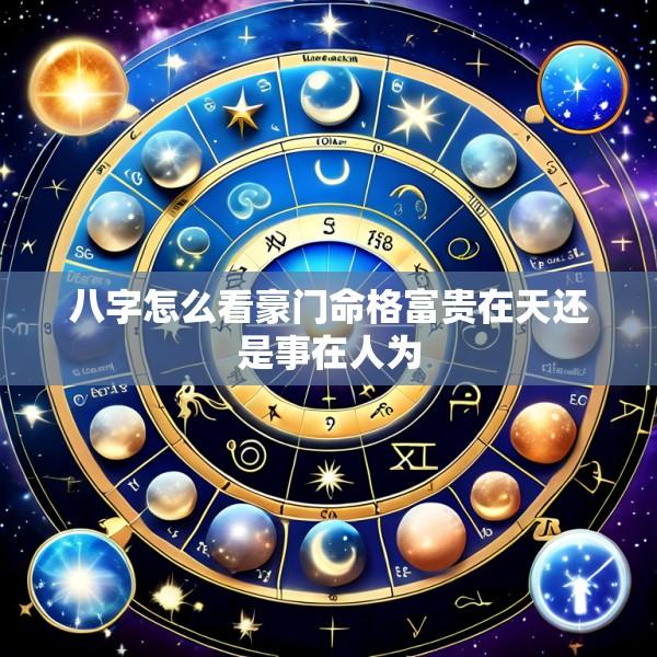 八字怎么看豪门命格富贵在天还是事在人为