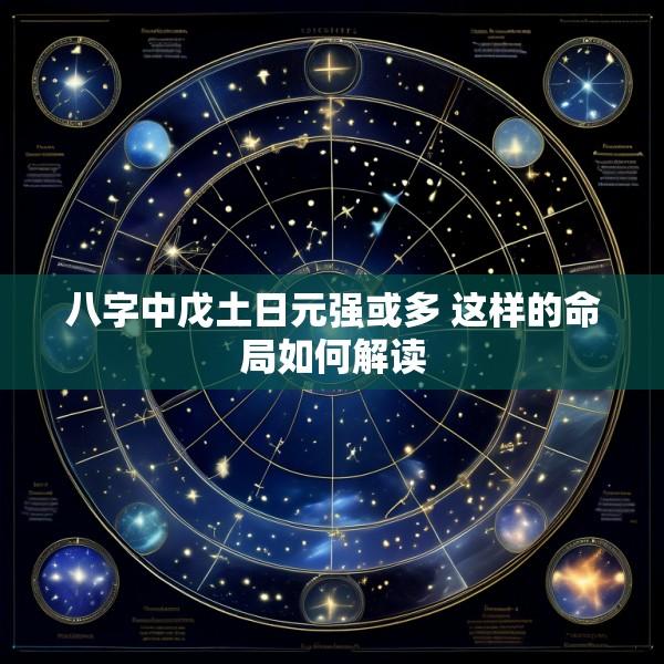 八字中戊土日元强或多 这样的命局如何解读