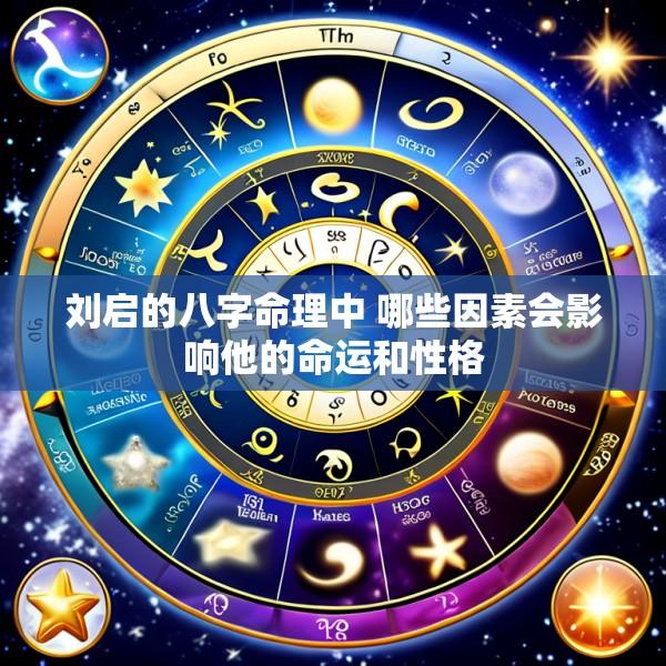 刘启的八字命理中 哪些因素会影响他的命运和性格