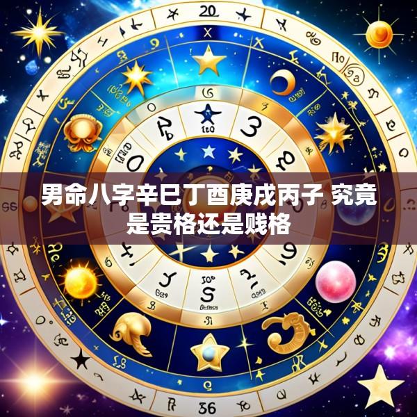 男命八字辛巳丁酉庚戌丙子 究竟是贵格还是贱格