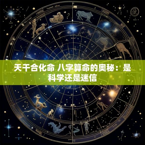 天干合化命 八字算命的奥秘：是科学还是迷信