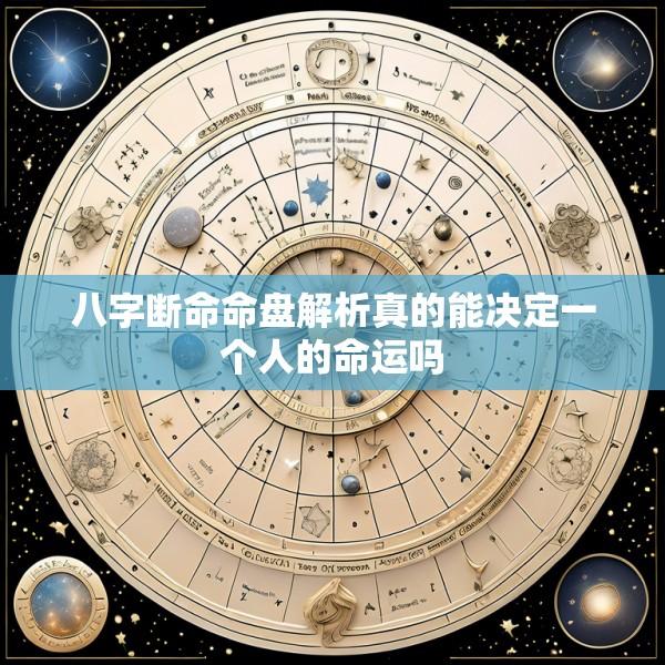 八字断命命盘解析真的能决定一个人的命运吗