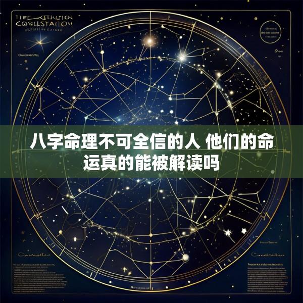 八字命理不可全信的人 他们的命运真的能被解读吗