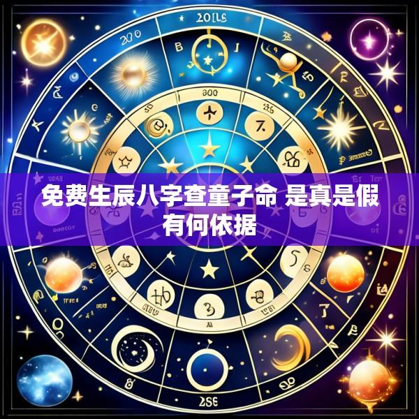 免费生辰八字查童子命 是真是假有何依据