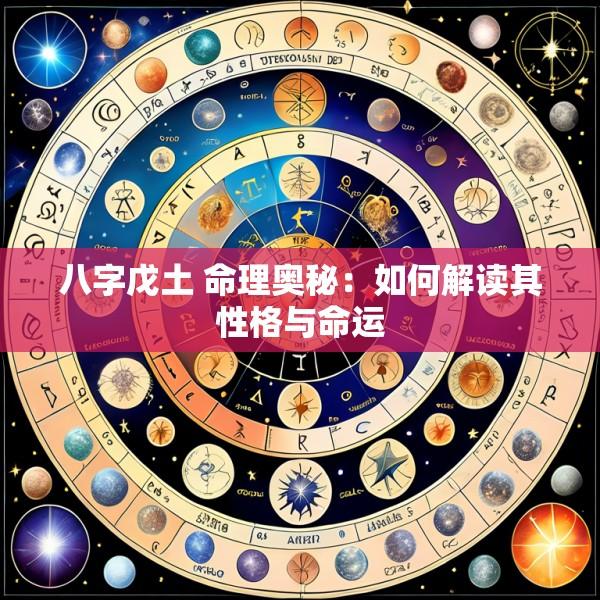 八字戊土 命理奥秘：如何解读其性格与命运