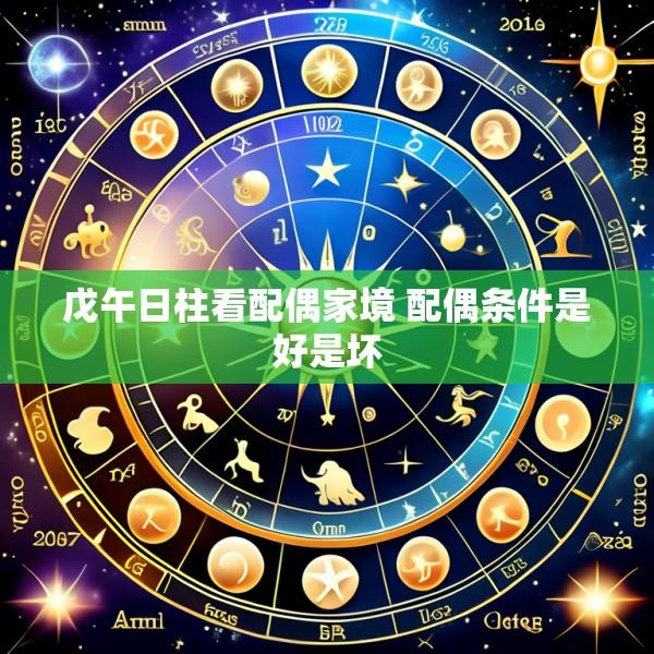 戊午日柱看配偶家境 配偶条件是好是坏