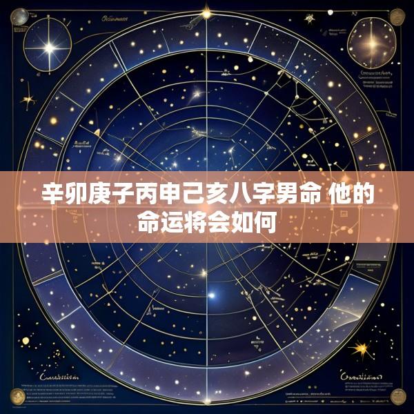 辛卯庚子丙申己亥八字男命 他的命运将会如何